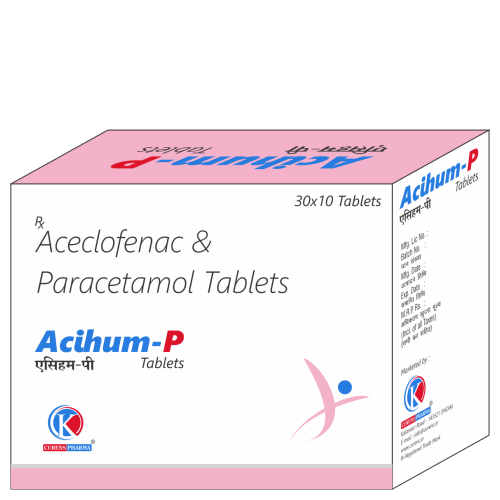 Acihum-P-Tablets-Aceclofenac-Paracetamol-Tablets-K-Curens-Pharma