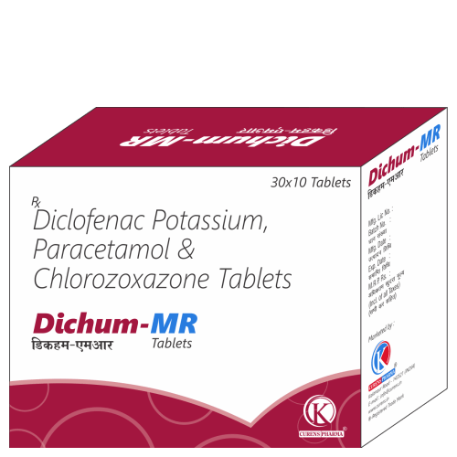 Dichum-MR-Tablets-Diclofenac-Potassium-Paracetamol-Chlorozoxazone-Tablets-K-Curens-Pharma