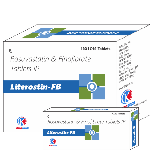 Literostin-FB-Tablets-Rosuvastatin-Finofibrate-Tablets-IP-K-Curens-Pharma