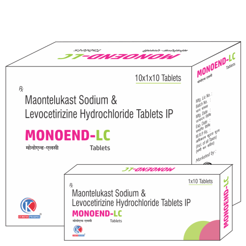 MONOEND-LC-Tablets-Maontelukast-Sodium-Levocetirizine-Hydrochloride-Tablets-IP-K-Curens-Pharma