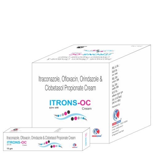 ITRONS-OC-Cream-Itraconazole-Ofloxacin-Orindazole-Clobetasol-Propionate-Cream-K-Curens-Pharma