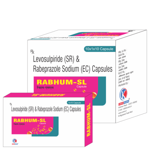 RABHUM-SL-Capsules-Levosulpiride-SR-Rabeprazole-Sodium-EC-Capsules-K-Curens-Pharma